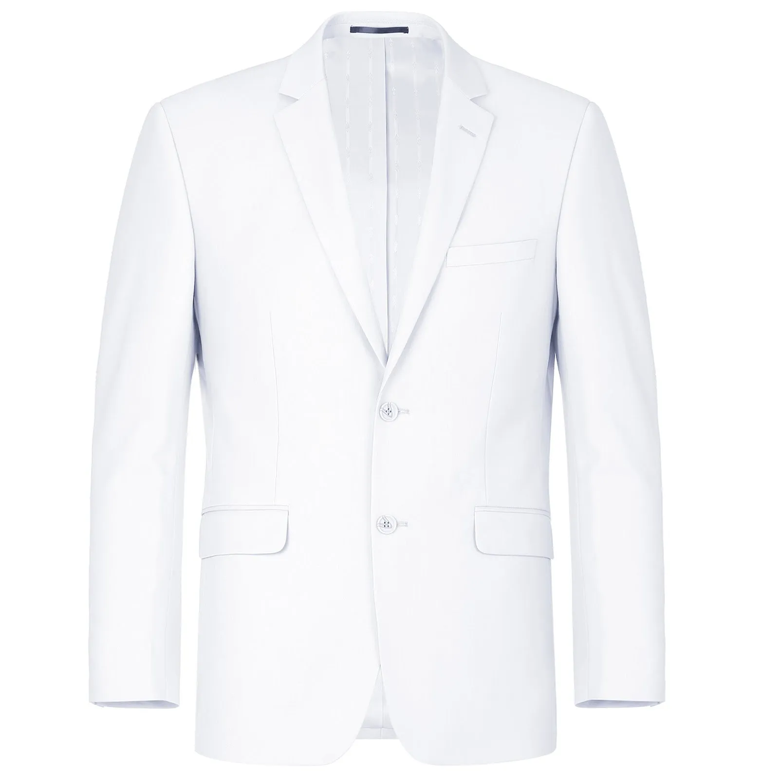 Alessandro Vitello by Renoir White 2-Piece Slim Fit Single Breasted Notch Lapel Suit 201-6