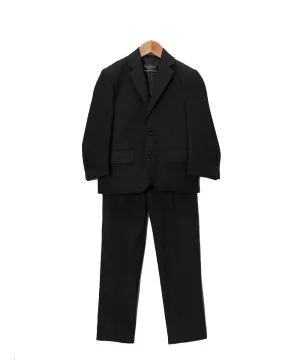 Boys Premium Black Tone on Tone Striped 2pc Suit