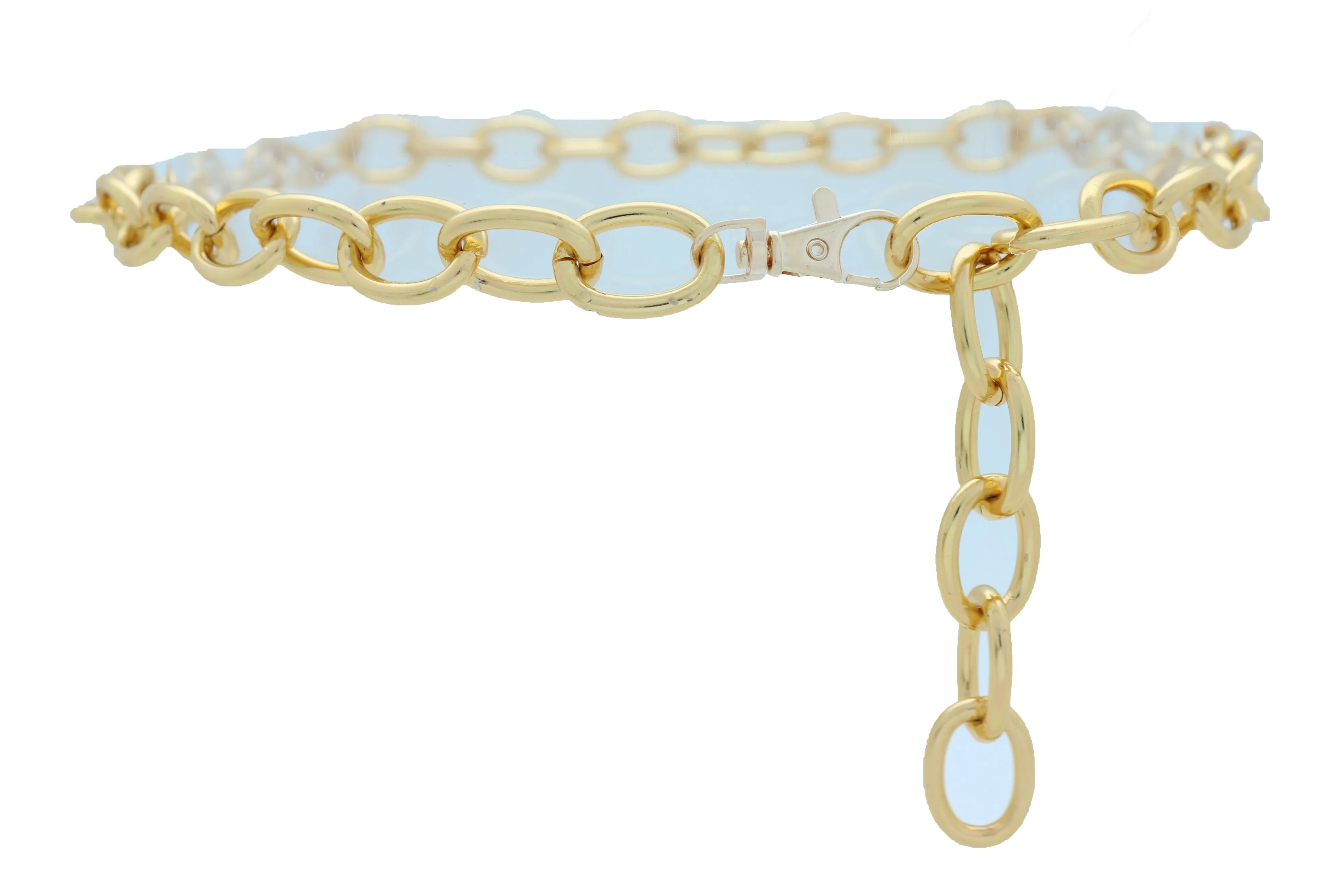 Chunky Oval Thick Metal Chain Link Belt