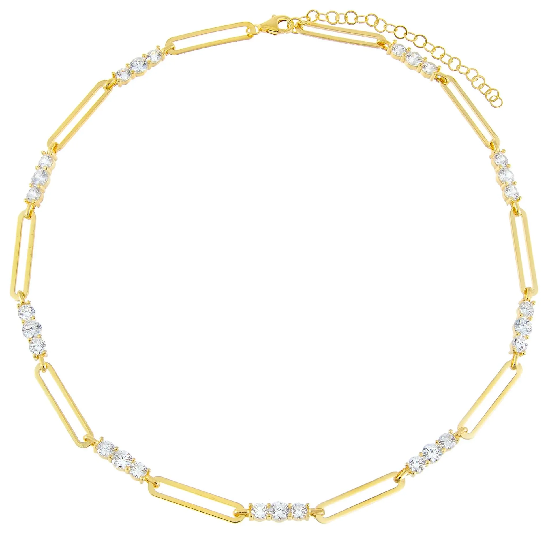 CZ Oval Link Choker