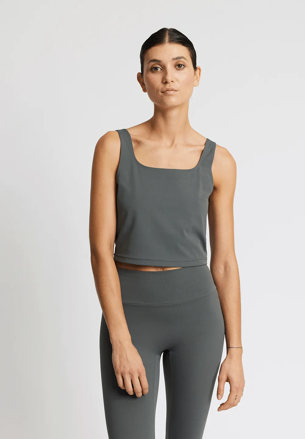 Fitted Top Alice - charcoal grey