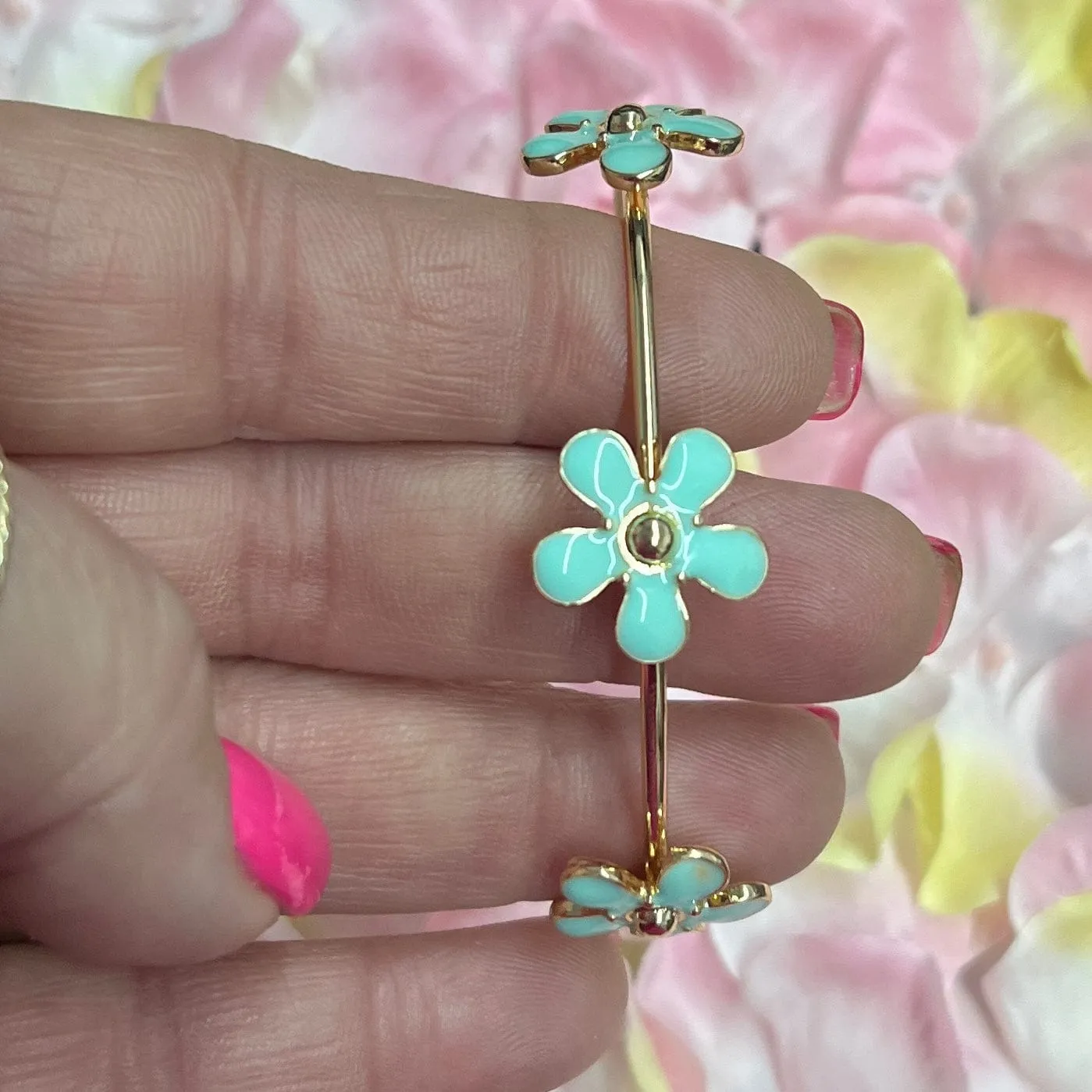 Floral Cuff Bracelets