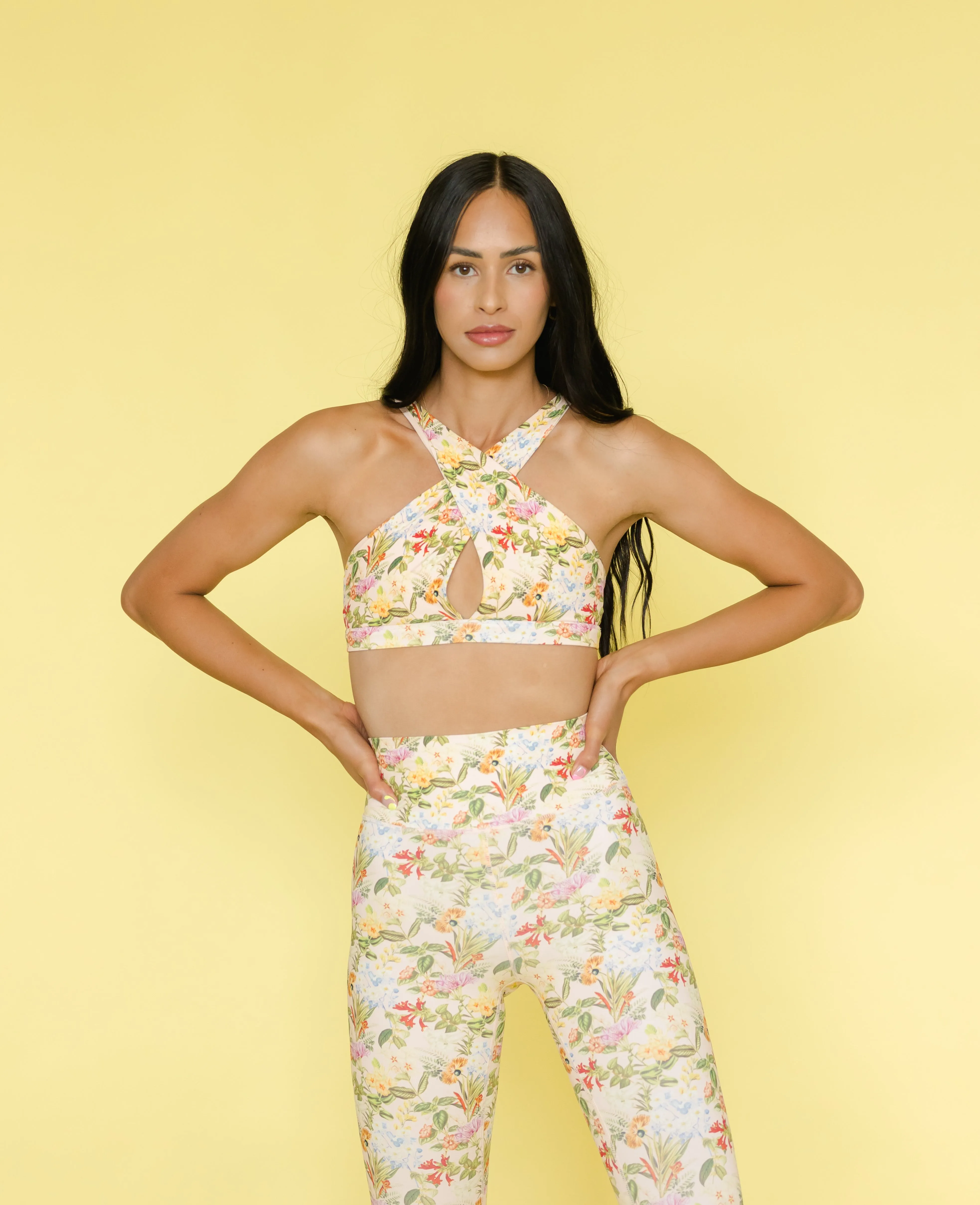 Keyhole Cross-Front Top - Petals