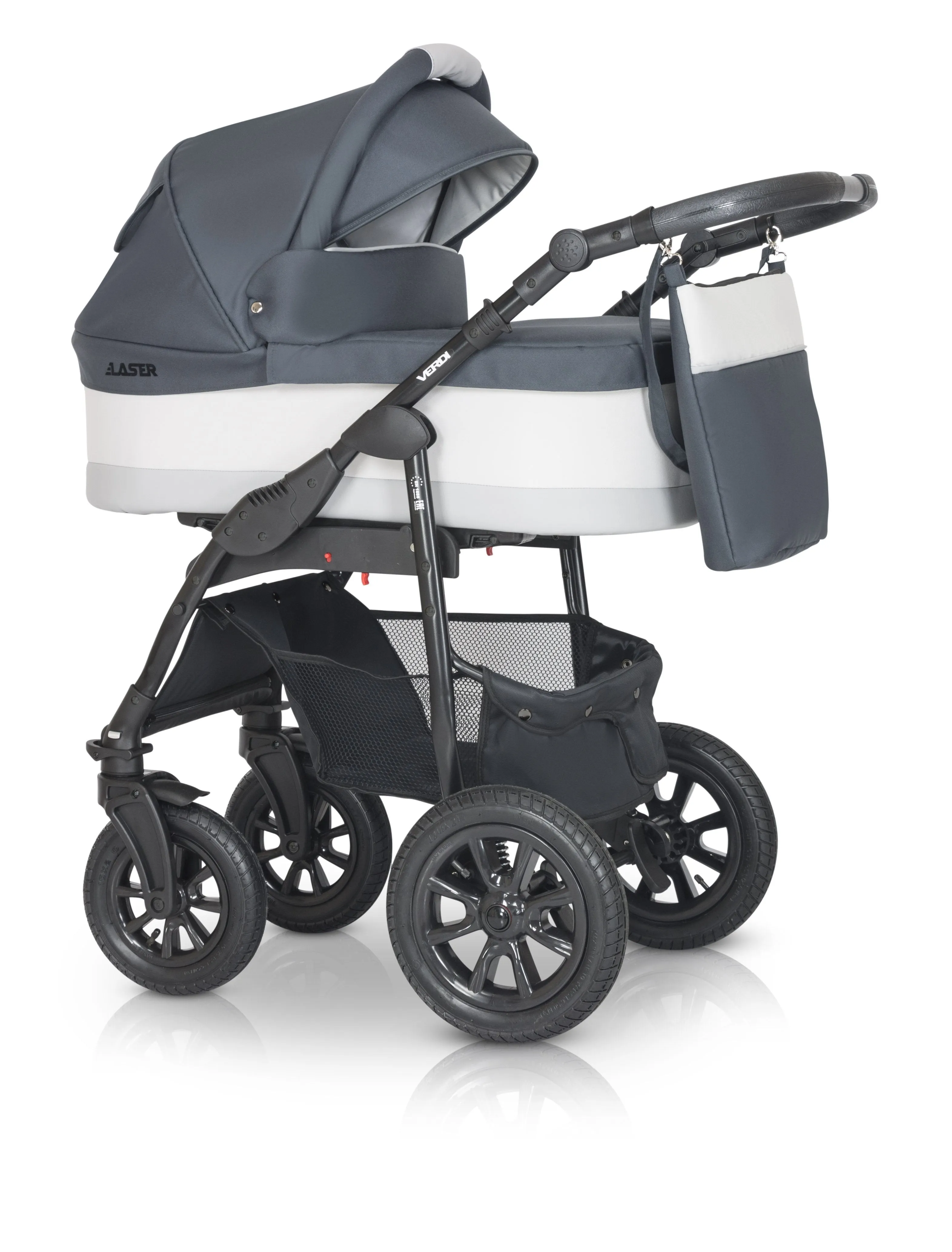 Laser Black Stroller 3in1