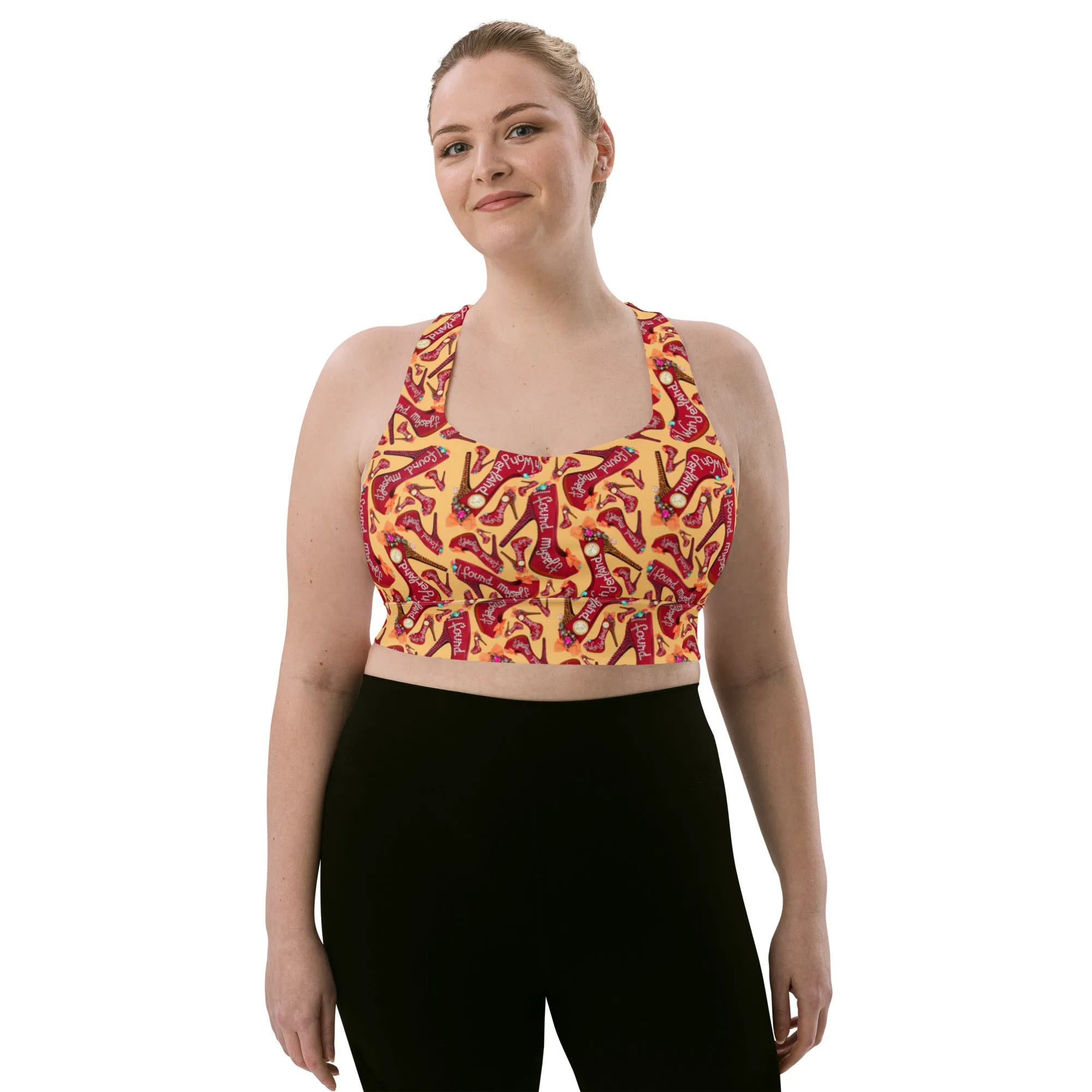 Longline sports bra 'Down the rabbit hole'