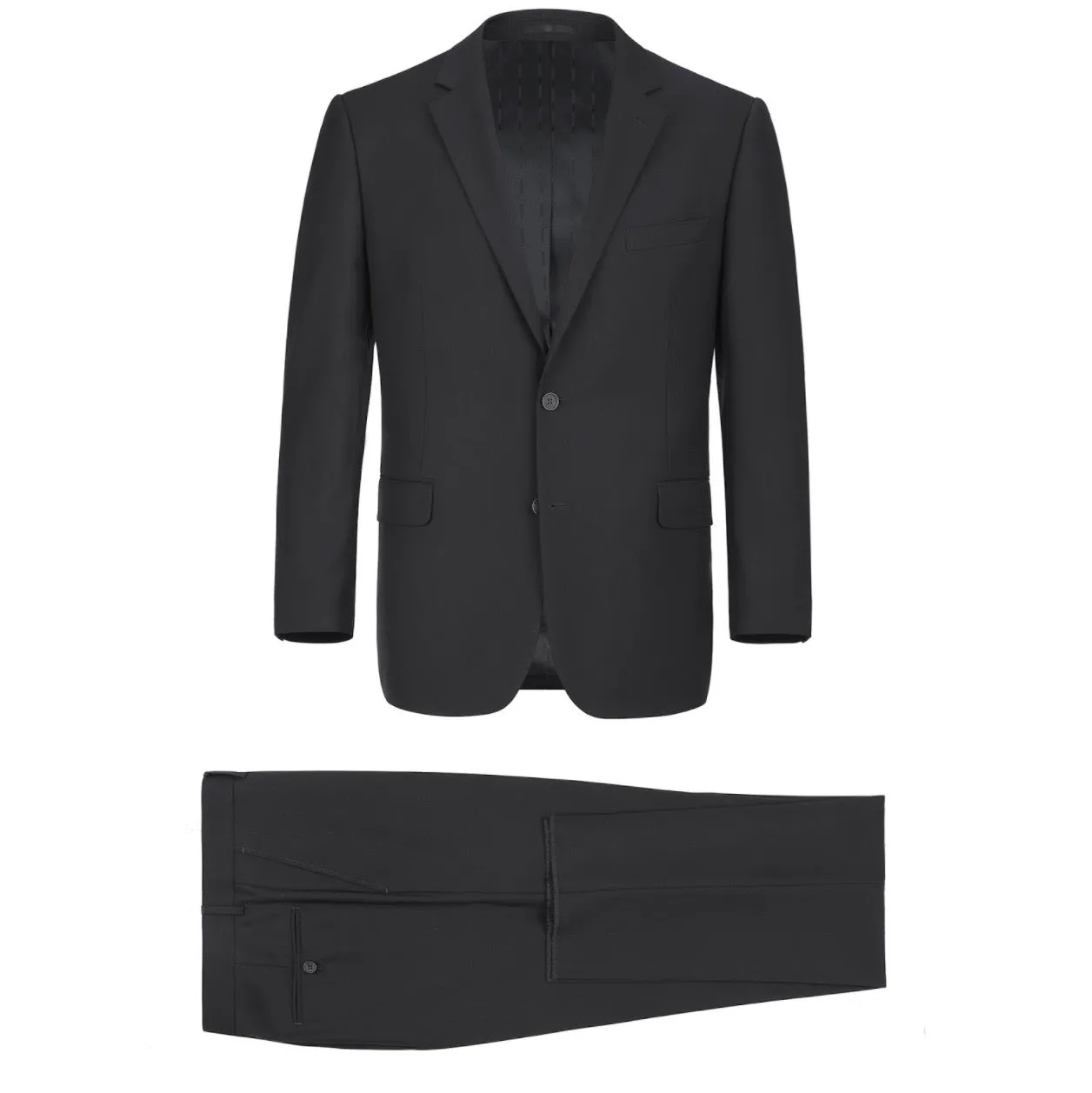 Men's Renoir Two Piece Black Classic Fit Suit