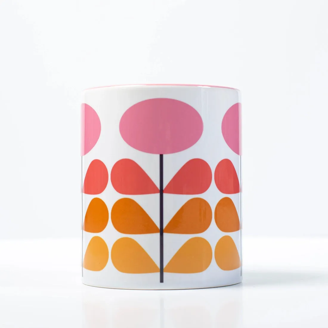 Mod Lounge Paper Company Mod Pink Flower Coffee Mug 11oz