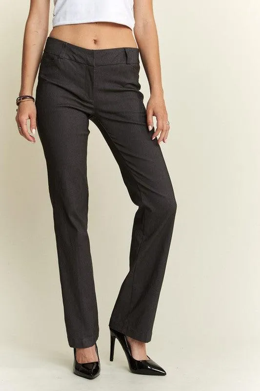 Regular Rise Slim Bootcut Pants
