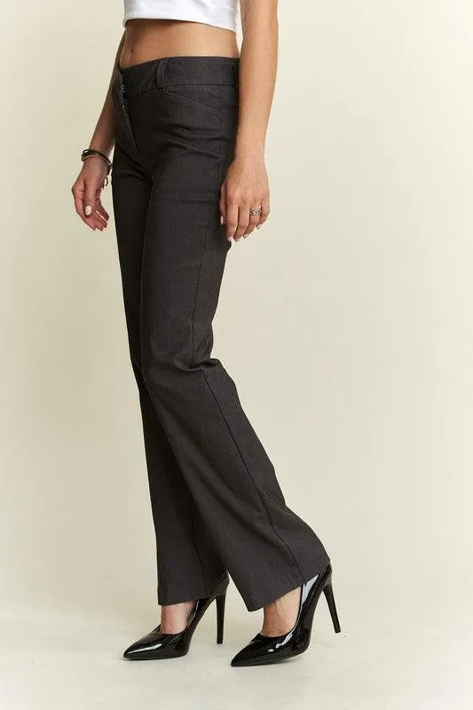 Regular Rise Slim Bootcut Pants
