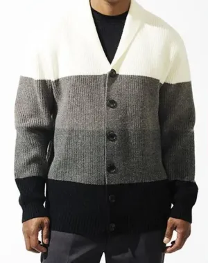 Silver Silk Pattern Cardigan - Black 82305