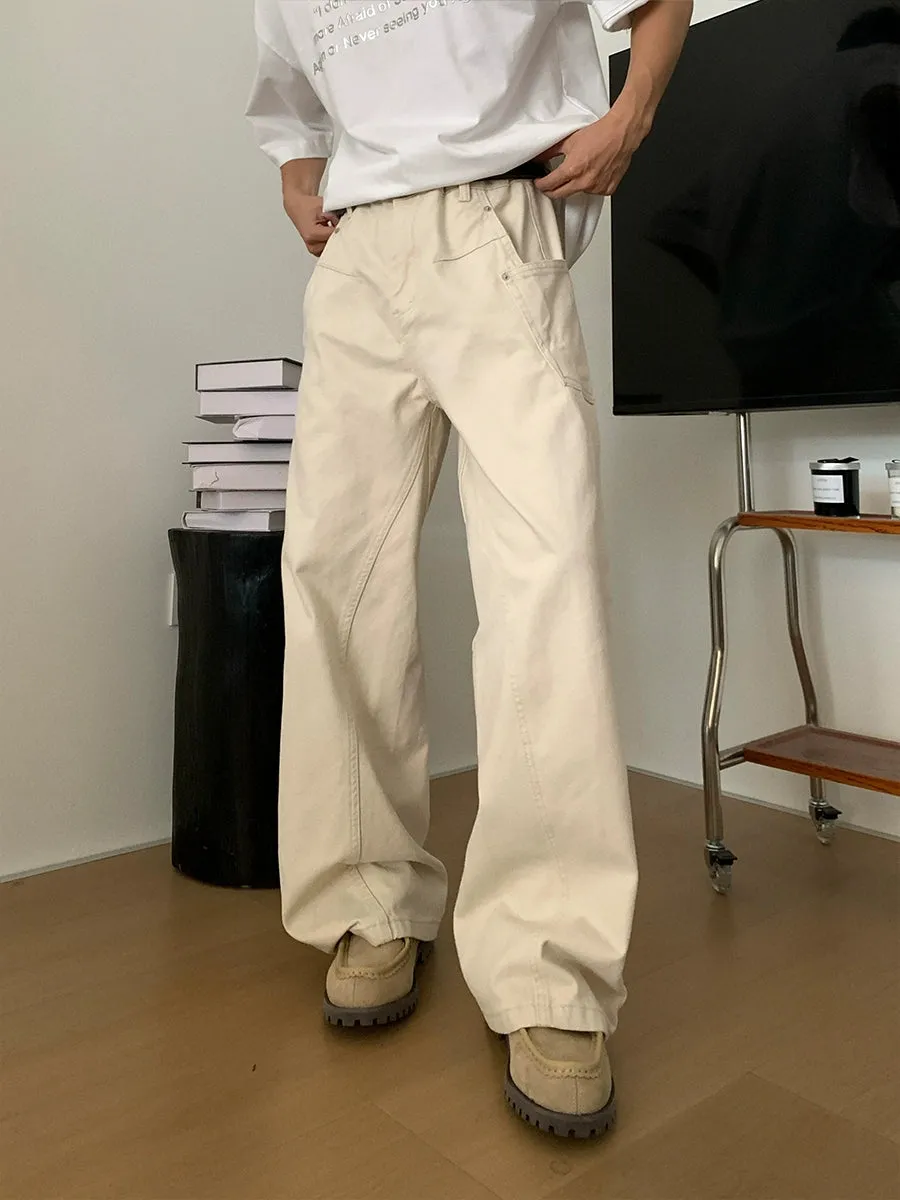 Wide-Leg Casual Cargo Pants